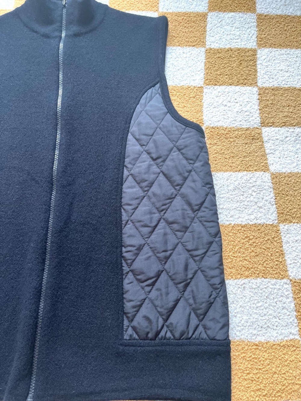 Murano Black Merino Wool Full Zip Vest Women's Sz L - Picture 7 of 11